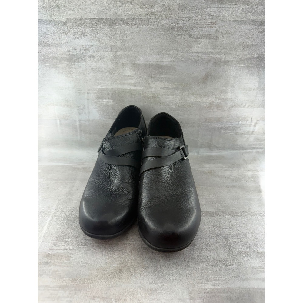Clarks Maypearl Daisy Black Leather Ankle Boots 261388094070 Women Sz 9.5 M